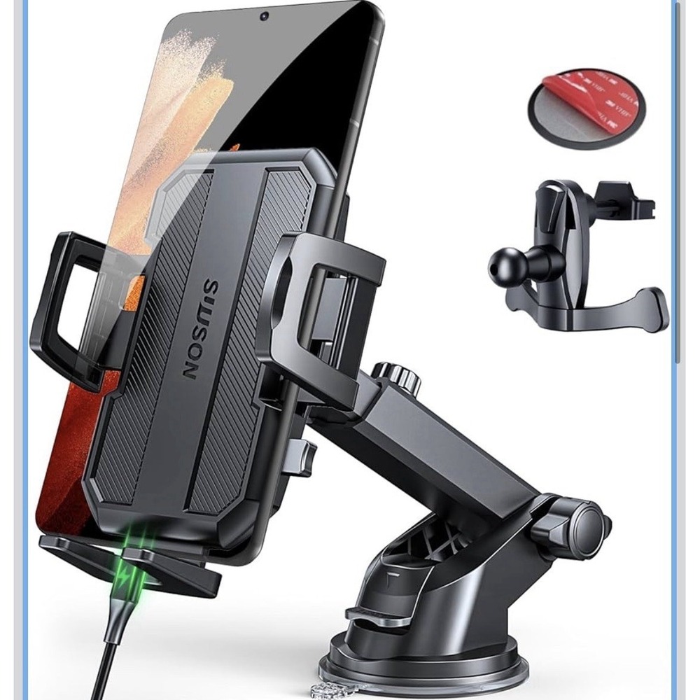 3 in 1 Phone Holders for Your Car, Car Phone Holder Mount [Strongest Suction] 36